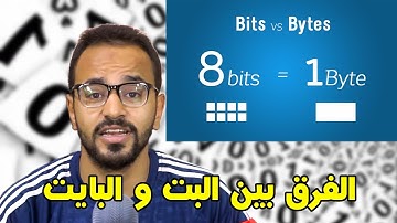 #معلومة_تك 04: ما هو الفرق بين البت والبايت؟ (Byte Vs bit)