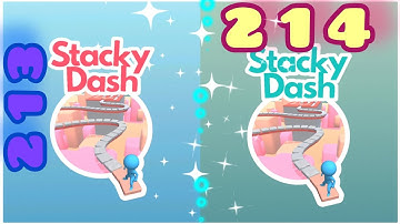 Stacky Dash level 213-214 very nice 👍 #mobilegameroom #gameplay #viral #games #stackydash #game