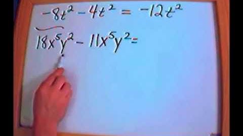 15. Adding and Subtracting Polynomials Part 1