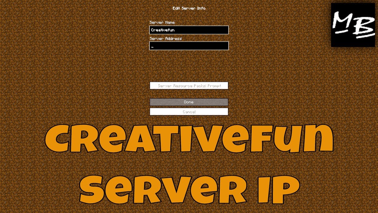 Minecraft Creativefun Server IP Address - YouTube