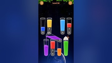 Water Sort Game Level - 60 Without Boosters | Puzzle Games #entertainment #puzzle #games