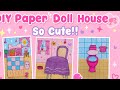 Paper Doll House Tutorial💒🩷 | Barbie Doll House DIY🧚 | How to Make Doll House with Paper#diy#paper 