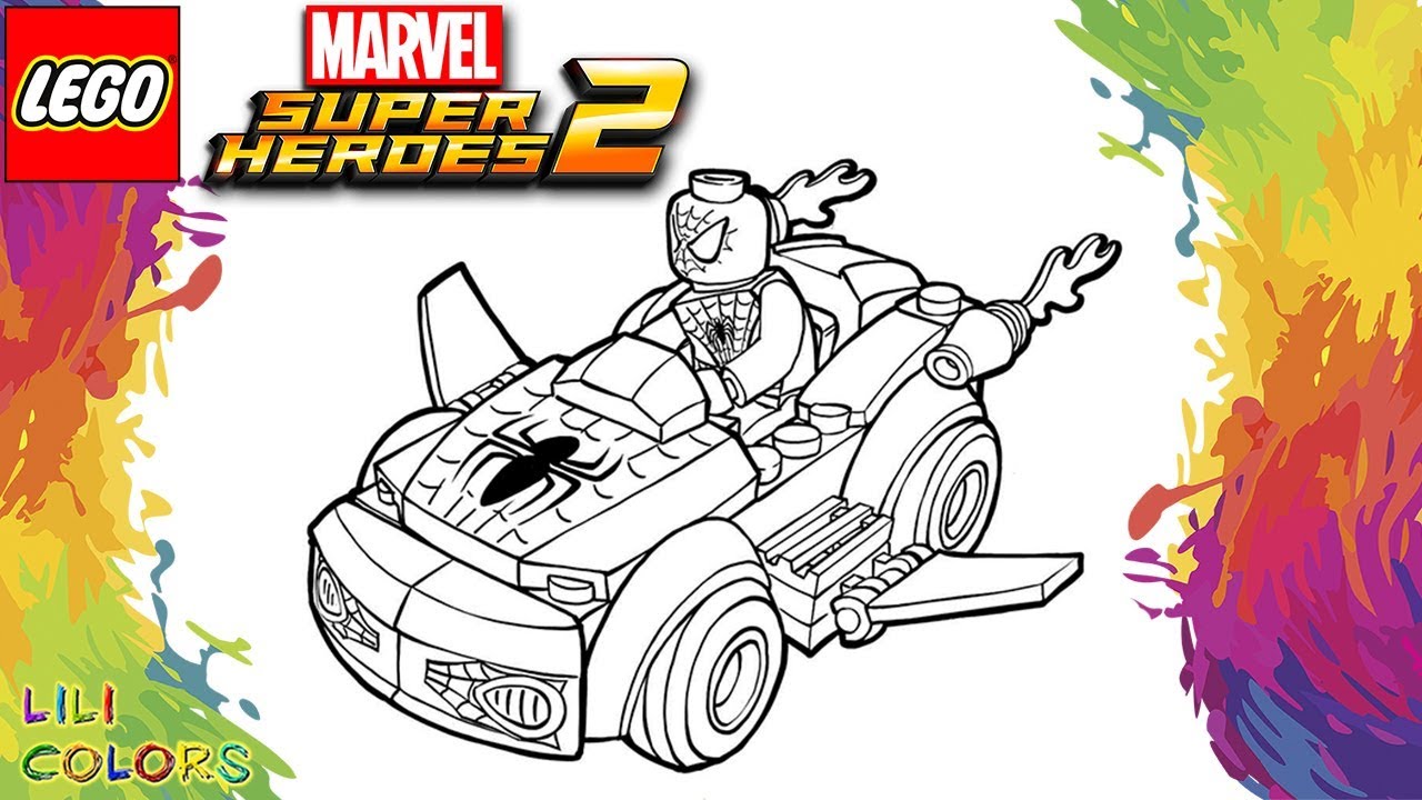 Desenho de Lego Homem-Aranha para colorir