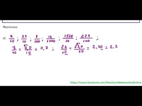 Clasa A V A Fractii Zecimale Exercitiul 1 Youtube