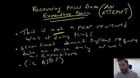 Demand Analysis Tricks: Recovering Prices from Expenditure Data (Demoing with a Draw Pad)