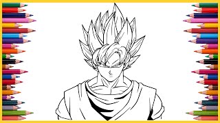Coloring Goku Dragon Ball Z Anime Superhero Coloring Page