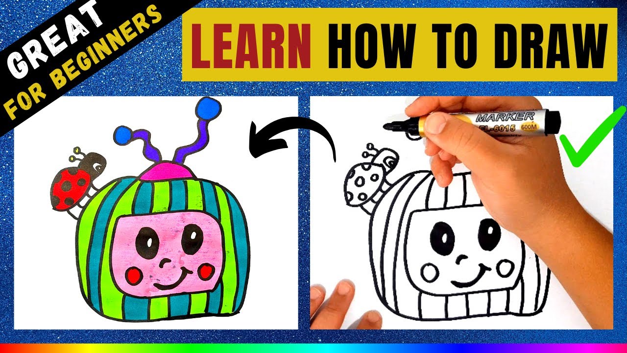 How To Draw Cocomelon Television | Cocomelon Television Cartoon Drawing ...