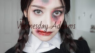 Wednesday Addams makeup tutorial | แต่งหน้าฮาโลวีน แบบง่ายๆ