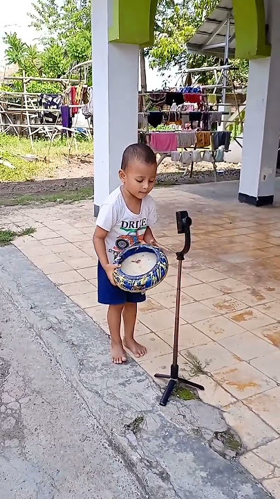 sholawat nabi anak balita 3,5th mahalul qiyam  dg hadroh marawis rebana #shortsyoutube