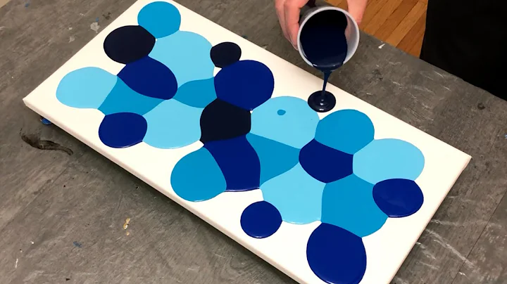 BLUE CRUSH Puddle Pour 🌊 Acrylic Painting ~ Acrylic Pouring for Beginners ~ Fluid Art