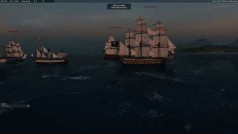 Naval action testing fireship in trincfleet