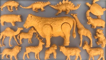 Tắm rửa vệ sinh các con vật, bò, heo, ngựa, gấu trúc, khỉ đột, sư tử, hổ, lạc đà, hà mã, khủng long