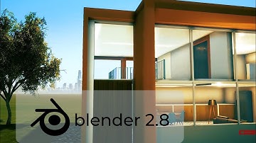 Modern house in Blender 2.8 Timelapse (Rendered in Twinmotion)