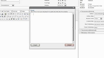 How to Add a new Article to Joomla by Pasting From Word
