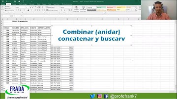 Combinar ( ♦ anidar ♦ ) las funciones concatenar y buscarv ♦ (concatenate y vlookup)