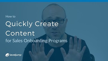 How do you quickly create content for sales onboarding program