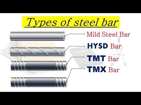 Types  of steel bars mild steel bar,TMT,TMX,HYSD,CRS,SD,TOR || Full forms ,key features