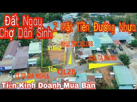 Đất 2 Mặt Tiền Nhựa Trung Tâm Chợ Đắk Nia TP Gia Nghĩa tiện kinh doanh mua bán | Đắk Nông Giá 3,95ty
