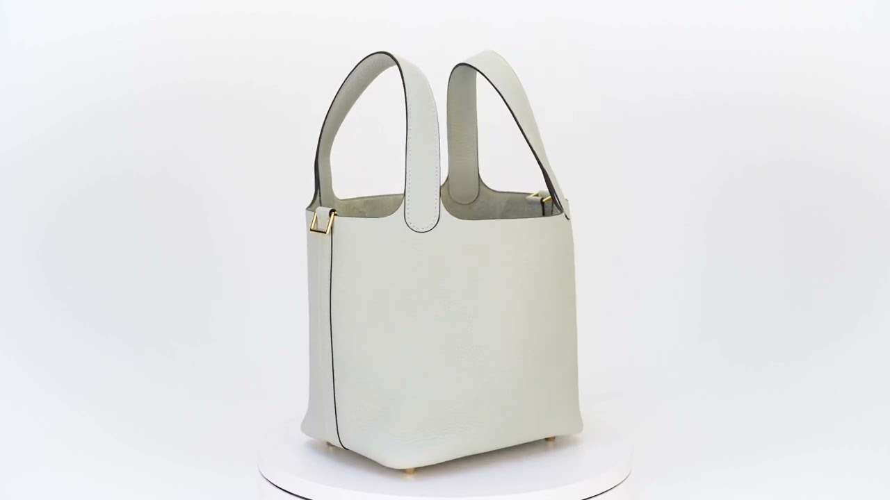 Hermes Picotin 18 Gris Neve Gold Hardware - Luxury Shopping