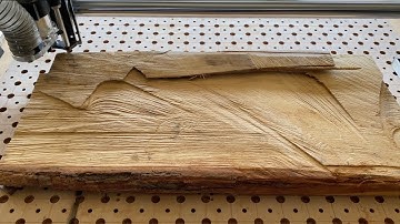 CNC Slab Flattening of chainsawn white oak