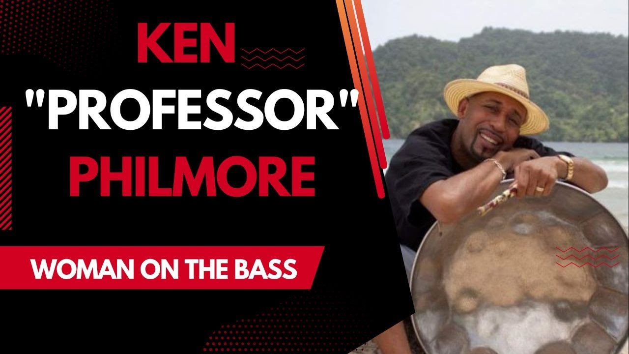 Ken “Professor” Philmore steel pan legend playing woman on the bass