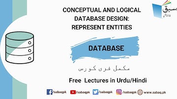 Conceptual and Logical Database Design: Represent Entities, Computer Science Lecture | Sabaq.pk