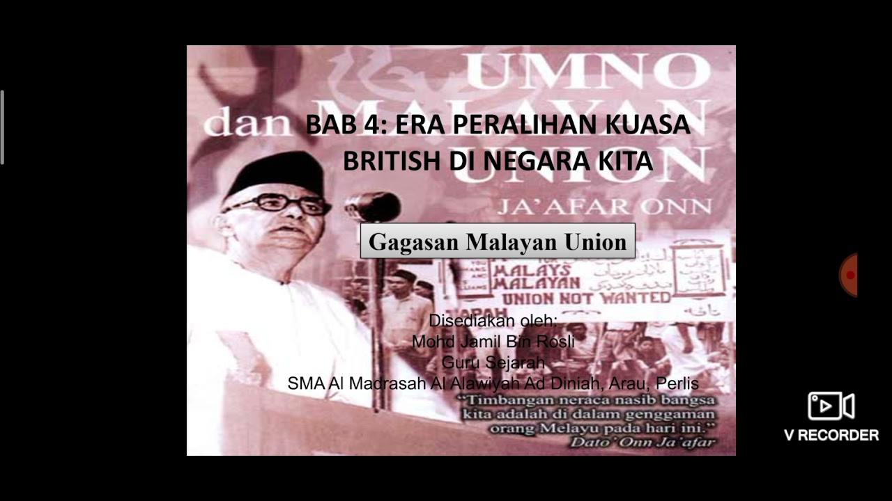 Formula Sejarah Kssm Ting Gagasan Malayan Union Bab Youtube