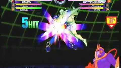 MvC2: Thanos/Iceman Tag 100% Combo (2 meters)