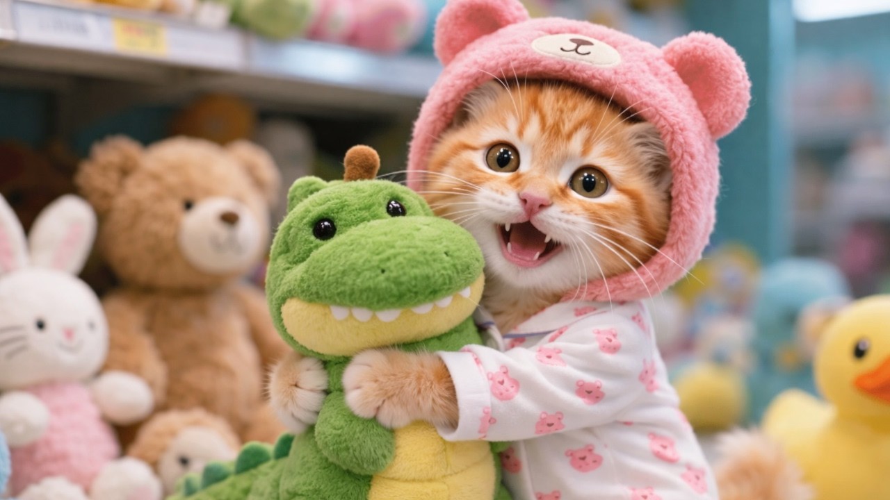 Ginger Kitten and Mama Cat Win the Lottery — Cute Shopping Spree & Saving Their Coins 🐱💰🛒 #viral