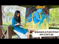 Krishna Painting l Lord Krishna acrylic painting l Krishna painting process l Krishna easy drawing