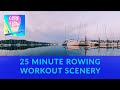 25 minute indoor rowing workout scenery front pov