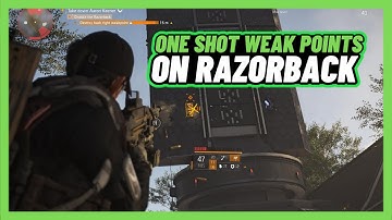 one shot weak points on razorback The Division 2
