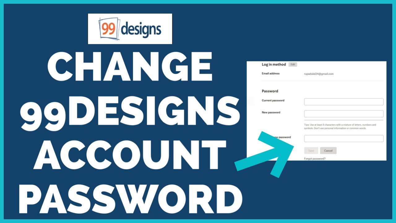 How To Change 99Designs Account Password (2022) - YouTube