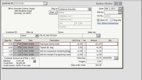 Peachtree Tutorial The Sales Orders Window Sage Training Lesson 4.6