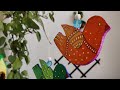 Diy bird hanging  wall hanging for garden and home decor