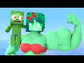 Top Minecraft Life of Muscles and love Zomma ZomBo & | Muscular girl | Minecraft Animation