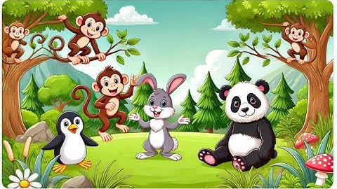 MÔ TẢ BẰNG TIẾNG ANH: THỎ, KHỈ, GẤU TRÚC, VÀ CHIM CÁNH CỤT || RABBIT, MONKEY, PANDA, AND PENGUIN