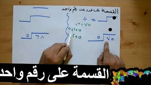 القسمة على عدد من رقم واحد 