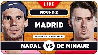 NADAL vs DE MINAUR • ATP Madrid 2024 • LIVE Tennis Play-by-Play Stream