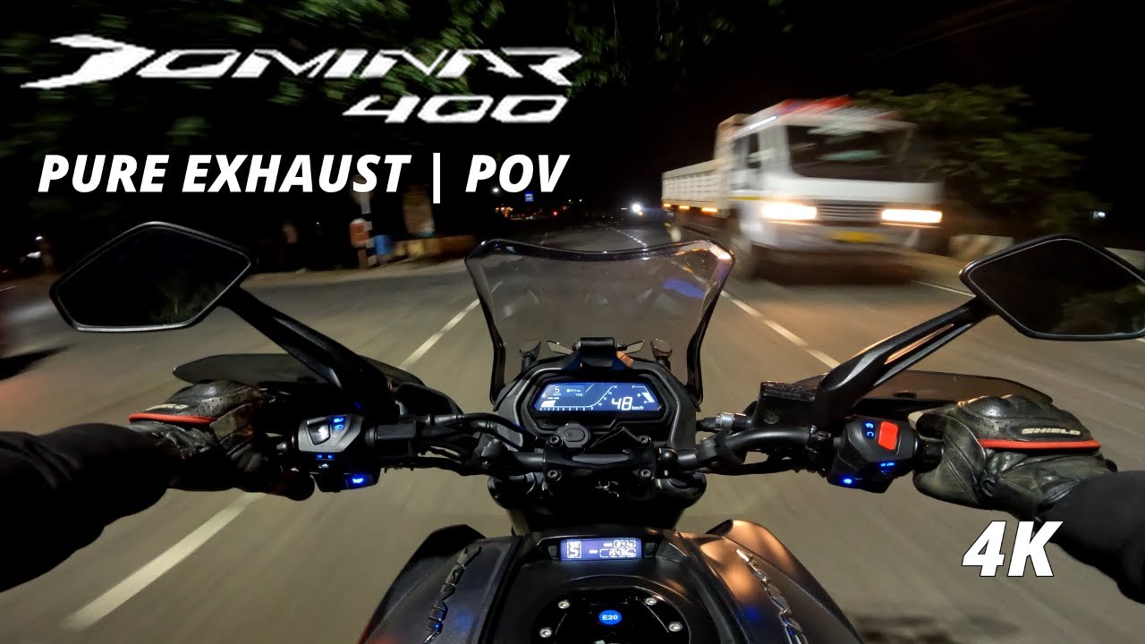 POV:It's Night Ride |Bajaj Dominar 400 |Pure Sound |Rev Matching |ASMR 4K