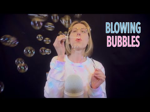 ASMR | Bubbles - blowing, popping, whispering