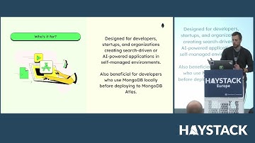 Haystack EU 2025 Lightning Talk: Search and Vector Search in MongoDB Community Edition