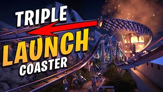 Triple Launch Mobius Style Dueling Coaster!: The Tyrant