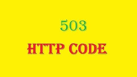 503 Service Unavailable