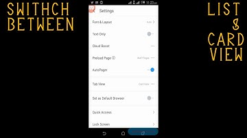 Switch Between Card And List View - UC Browser