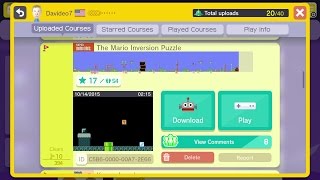 Super Mario Maker - My Super Mario Maker Level: The Mario Inversion Puzzle - User video