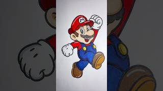 Watch Mario come to life 🍄 #Mario #SuperMario #Coloring #Satisfying #viral #shorts #drawing