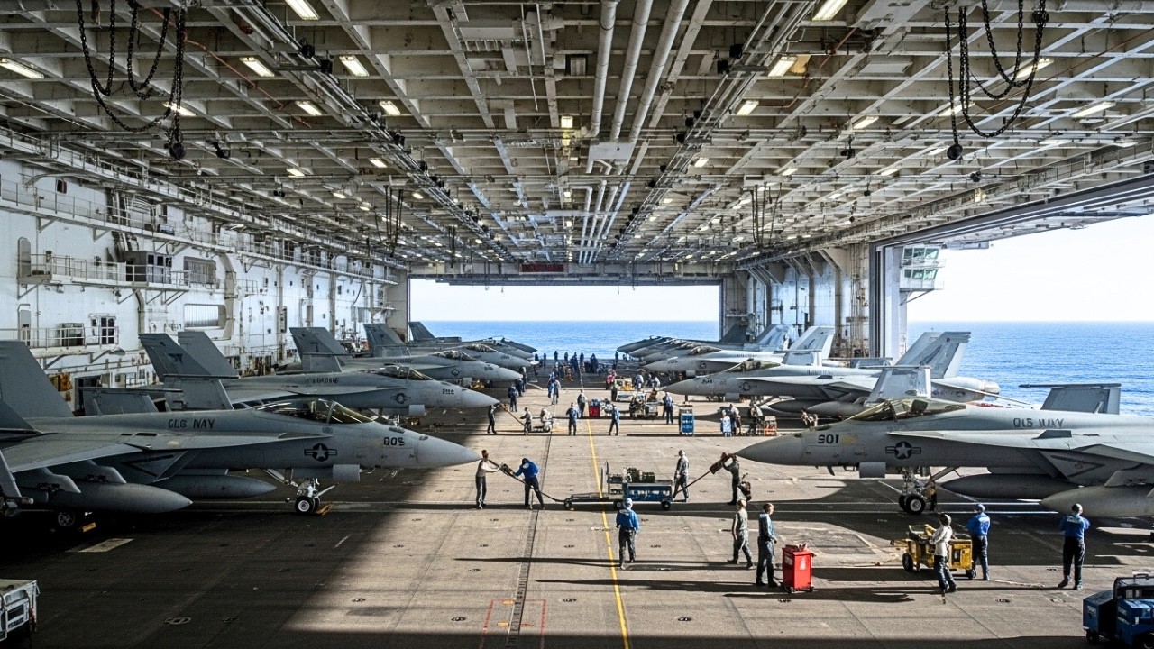 Cómo es REALMENTE la VIDA Dentro del HANGAR de un Portaaviones en Medio del Océano 🌊⚓