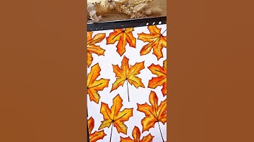 How to draw autumn maple leaves on procreate digital watercolor #procreate #digitalart #art #drawing