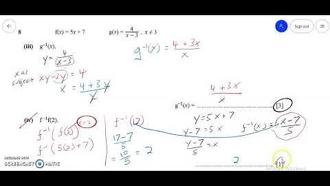 IGCSE PAST PAPER Mathematics Function Questions